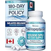 Bio Absorb Serrapeptase Supplement 120000 SPU, High Potency, Delayed Release