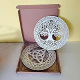 Walarky Celtic Symbol Wall Decor Set 4 Pieces 12 Inch Wood Triskelion Triquetra view 6