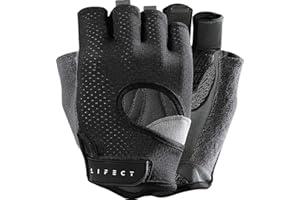 LIFECT Freedom Workout Gloves, Knuckle Weight Lifting Shorty Fingerless Gloves with Curved Open Back, for Powerlifting, Gym, Women and Men