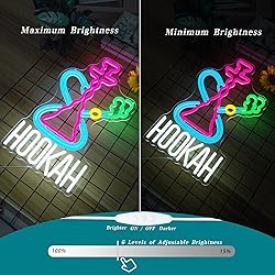 Hookah Neon Sign Nargile Lounge Sign Colorful LED