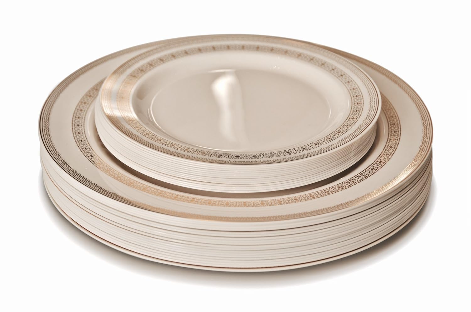 高い素材 行事 結婚プラスチックプレート 25ゲストの使い捨て食器類 50 Piece Set 25 Guests ゴールド B01nbhqs76 50 Piece Set 25 Guests Lace Ivory And Gold Lace Ivory And Gold 50 Piece Set 25 Guests Artnova Com Br