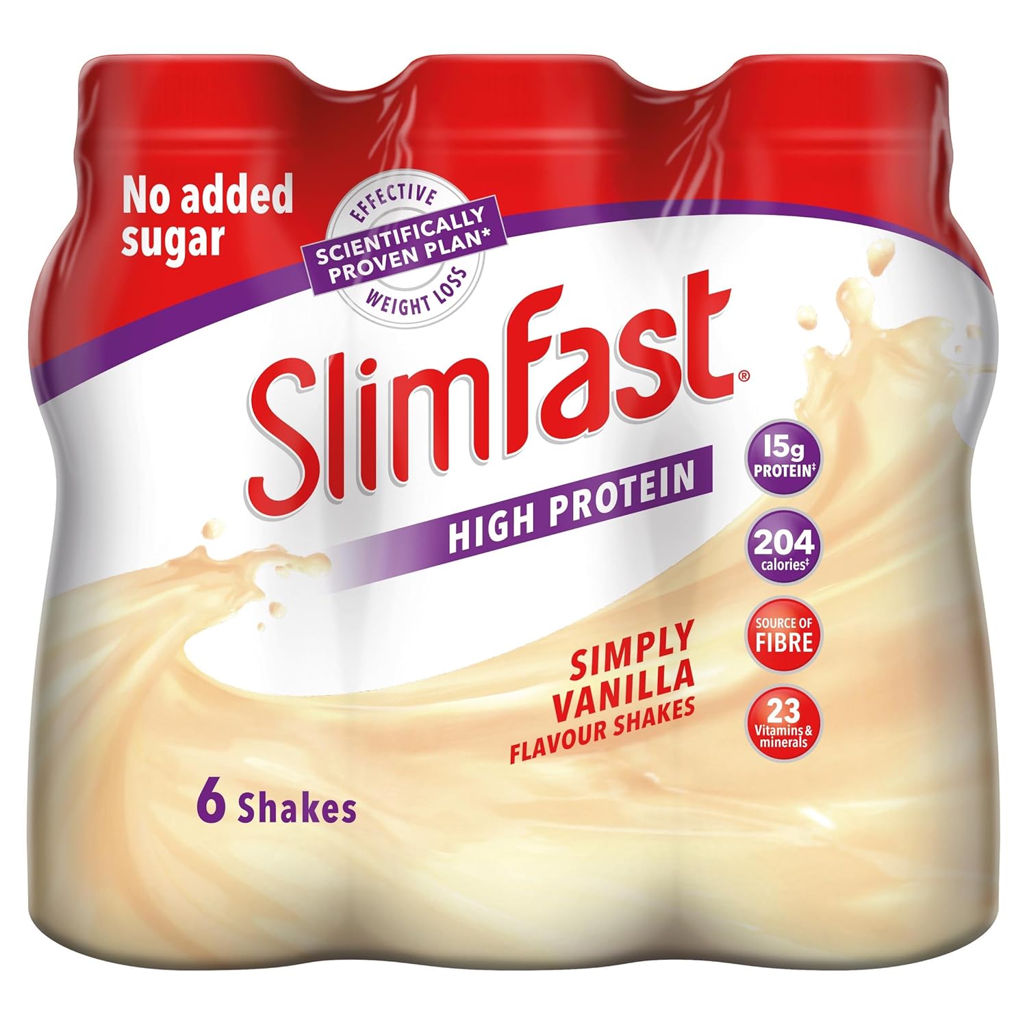 SlimFast Vanilla Shake Multipack, 6 x 325ml Amazon.co.uk Health