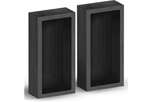 Lyrufexon 2Pcs 1KG Graphite Ingot Molds Casting Tool, 4 * 2 * 1" Mould for Melting Casting Refining Recycling Aluminum Copper Silver Gold, 5 Kinds of Capacity, Smelting Metal (1KG: 4"*2"*1"/2 Piece)