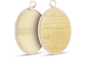 Xeiophoy 2PCS Premium Natural Loofah Sponge Exfoliating Body Scrubber, Shower Loofah for Men, Women and Kids, Shower Scrubber for Body and Face, Made with Eco-Friendly and Biodegradable Luffa Sponge