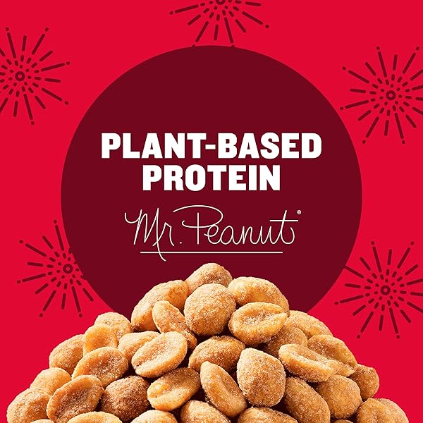 PLANTERS PEANUTS HOLIDAY TRIO PACK – SNACKS VARIETY PACK FOR ADULTS WITH SWEET N CRUNCHY, HONEY ROASTED, AND COCKTAIL PEANUTS (3 COUNT CANISTERS)