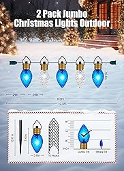 2 Pack Outdoor Christmas Decorations - Jumbo Xmas