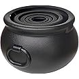 GLOCAMPING 5 in 1(11",7.4”, 5.5”, 3.7”, 2.8”) Package Large Black Plastic Witch Cauldron Kettle, Candy Holder, Party Favor Decoration for St. Patrick’s Day & Halloween
