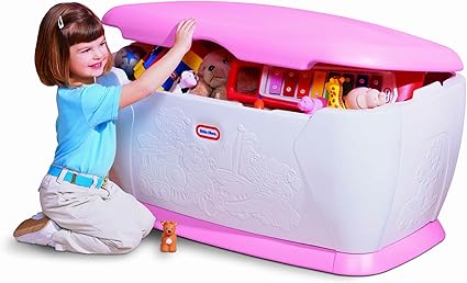 little tikes pink and white toy box