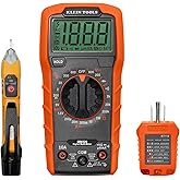 Klein Tools 69149P Electrical Test Kit with Digital Multimeter, Non-Contact Voltage Tester and Electrical Outlet Tester, Lead
