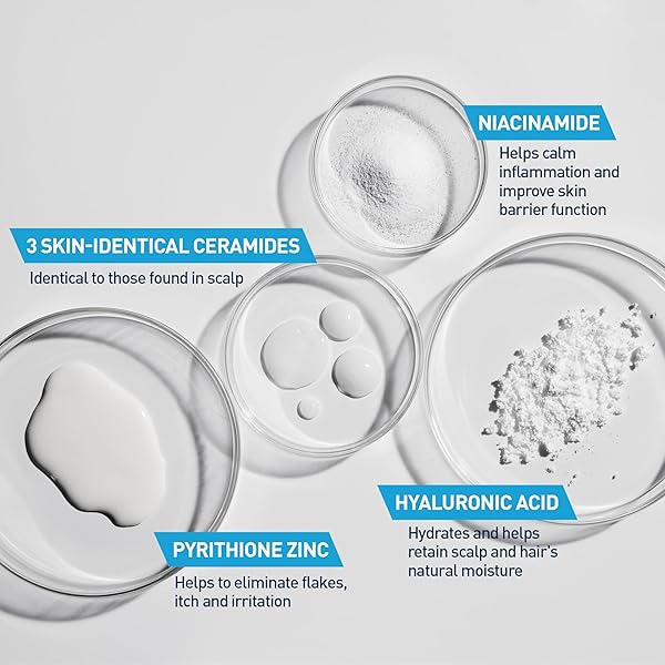 CERAVE HYDRATING ANTI DANDRUFF CONDITIONER, 0.5% PYRITHIONE ZINC DANDRUFF TREATMENT WITH CERAMIDES, HYALURONIC ACID & NIACINAMIDE, HELPS ELIMINATE FLAKES & REDUCE ITCHY SCALP, SULFATE FREE CONDITIONER