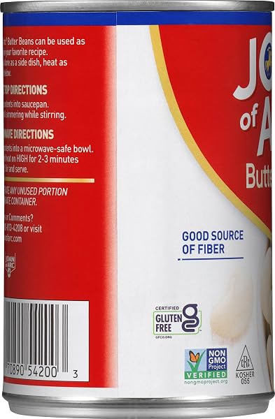 JOAN OF ARC BEANS, BUTTER BEANS, 15.5 OUNCE (PACK OF 12)