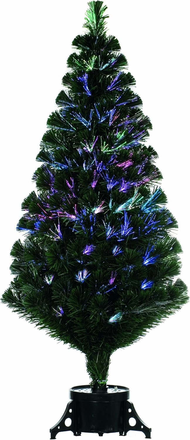 Festive Remote Control Fibre Optic Christmas Tree 1.20 m, Green Amazon