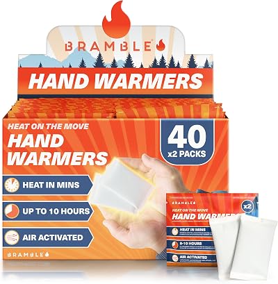 Bramble Hand Warmers 40 Pairs 80 Total Air Activated Pocket Warmers Up to 10