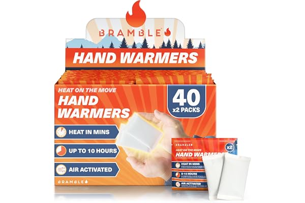 Bramble - Hand Warmers Disposable – Instant Heat Packs for Hands – Perfect for Hiking, Skiing, Camping & Cold Weather Activit