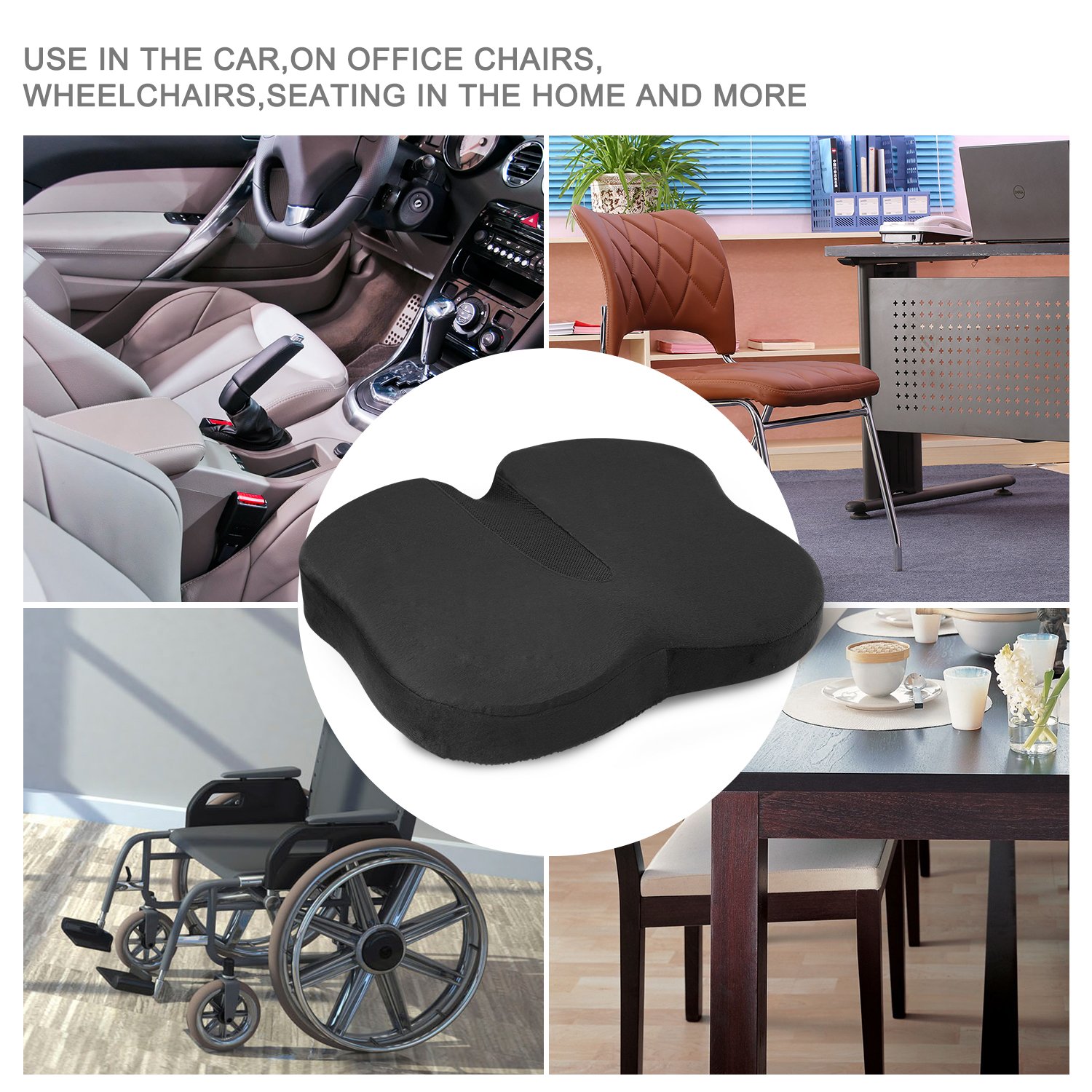 GUGULE New Enhanced Design ButterflyShaped Coccyx Seat Cushion,Non