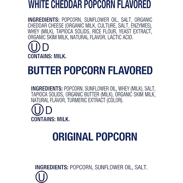 SKINNYPOP ORIGINAL,WHITE CHEDDAR AND BUTTER FLAVORED POPCORN, WHOLE GRAIN GLUTEN-FREE SNACKS, 0.65 OZ BAGS VARIETY BOX (18 COUNT)