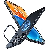 TORRAS Slim Fit Magnetic Stand for iPhone 15 Pro Case, Fit for MagSafe, Camera Kickstand, Ultra Thin Anti-Scratch Slim Protective Matte Case for iPhone 15 Pro Phone Case 6.1'', Black Titanium