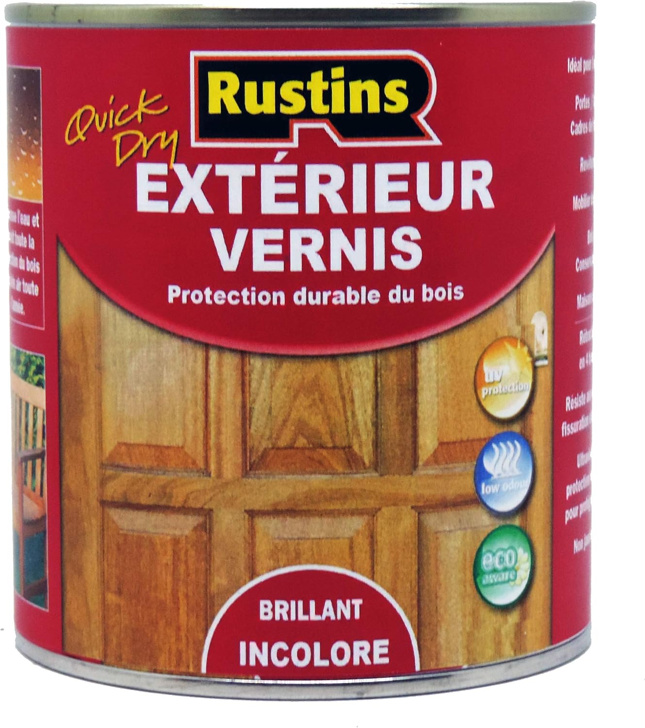 Rustins EAVG1000 Quick Dry Outdoor Clear Varnish 1L, Gloss
