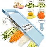 NACOLUS Handheld Mandoline Slicer for Kitchen, 5 in 1 Vegetable Slicer | Multi Blade Veggie Shredder, Instant Small-batch Veg