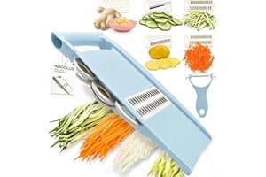 NACOLUS 5 in 1 Mandoline Slicer for Kitchen, Vegetable Slicer Multi Blade Potato Chip, Veggie Slicer, Vegetable Cutter, Julie