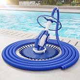 VINGLI Swimming Pool Vacuum Cleaner Automatic Sweeper with 33FT Hoses | Automatic suction vacuum, compatible with above-ground &amp; inground pools ,strong suction climbs walls