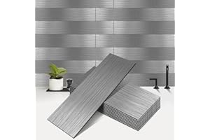 Midcard Peel and Stick Stainless Steel Metal Backsplashes for Kitchen…