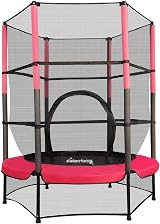WestWood GALACTICA NEW Mini Trampoline 4.5ft 55in Safety Net Enclosure Red