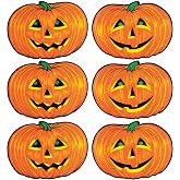 Beistle 6 Piece Paper Jack-O-Lantern Cut Outs, Halloween Party Decorations, Fall D&eacute;cor, Made In USA Since 1900