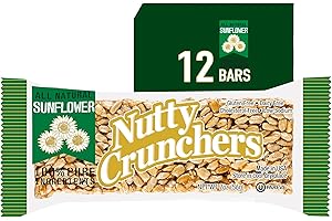 Nutty Crunchers All Natural Ingredients Gourmet Brittle Kosher Bars (Sunflower, 12 Bars/box)