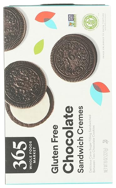 365 BY WHOLE FOODS MARKET, CHOCOLATE SANDWICH CREMES, 8 OUNCE