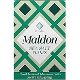 Maldon Salt, Sea Salt Flakes, 8.5 oz (240 g), Kosher, Natural, Unique Gourmet Pyramid Shaped Salt Flakes, Perfect for a Wide 