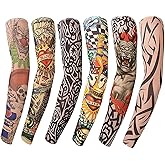 EZYoutdoor Tattoo Sleeves for Men Women, Fake Temporary Tattoo Arm Covers | Soft Stretchy Wearable Designs for Costumes, Parties, Halloween, Sports Events, And Realistic Full-arm Looks