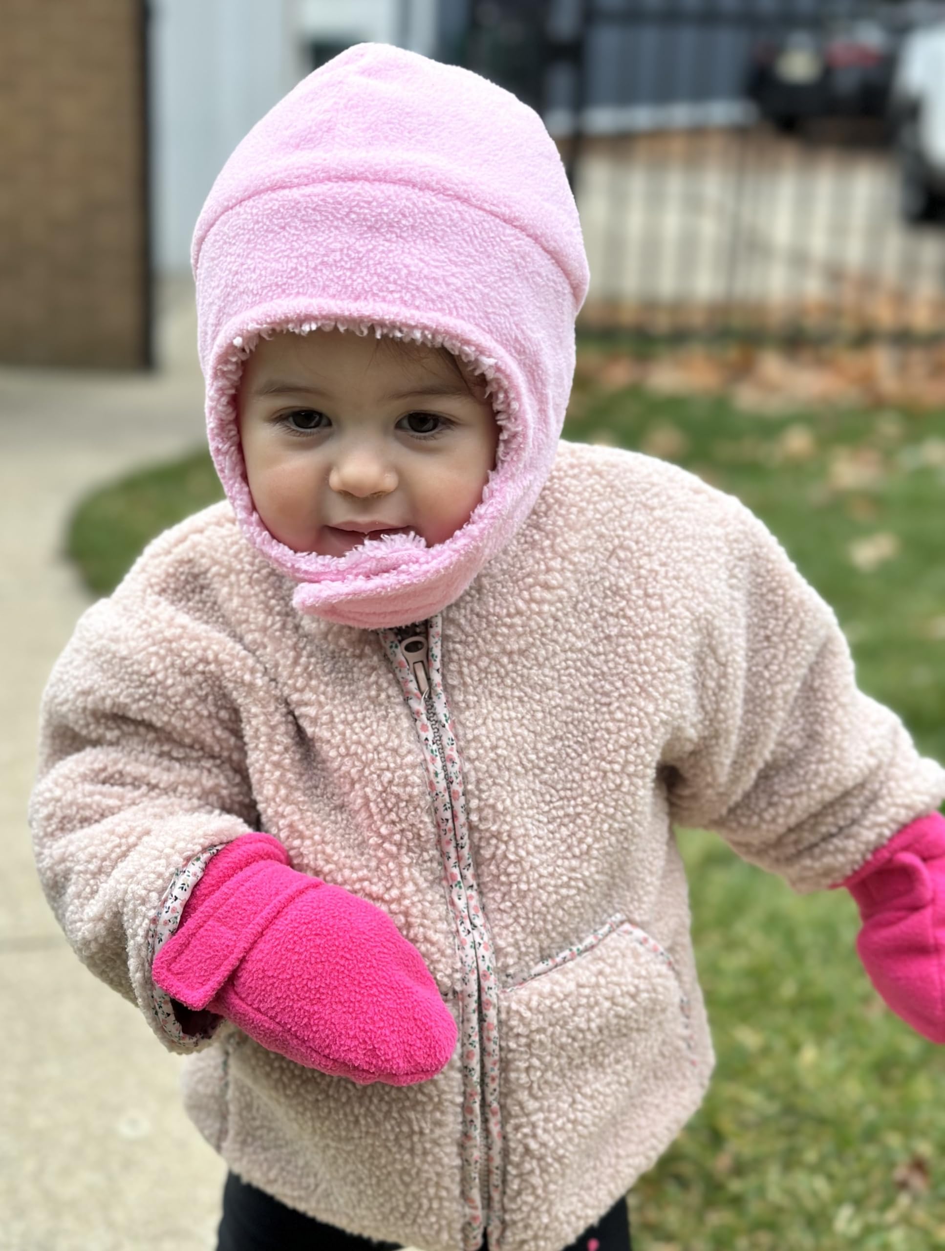 N'Ice Caps Baby Toddler Mittens Kids 2 Pairs Fleece Gloves Winter Warm Sherpa Lined