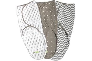 ZIGGY BABY Swaddle Blanket, Adjustable Infant Baby Wrap, Soft Cotton in Ultra Grey - Swaddles 0-3 Months, Blankets for Boy, Boy Swaddle, Blanket