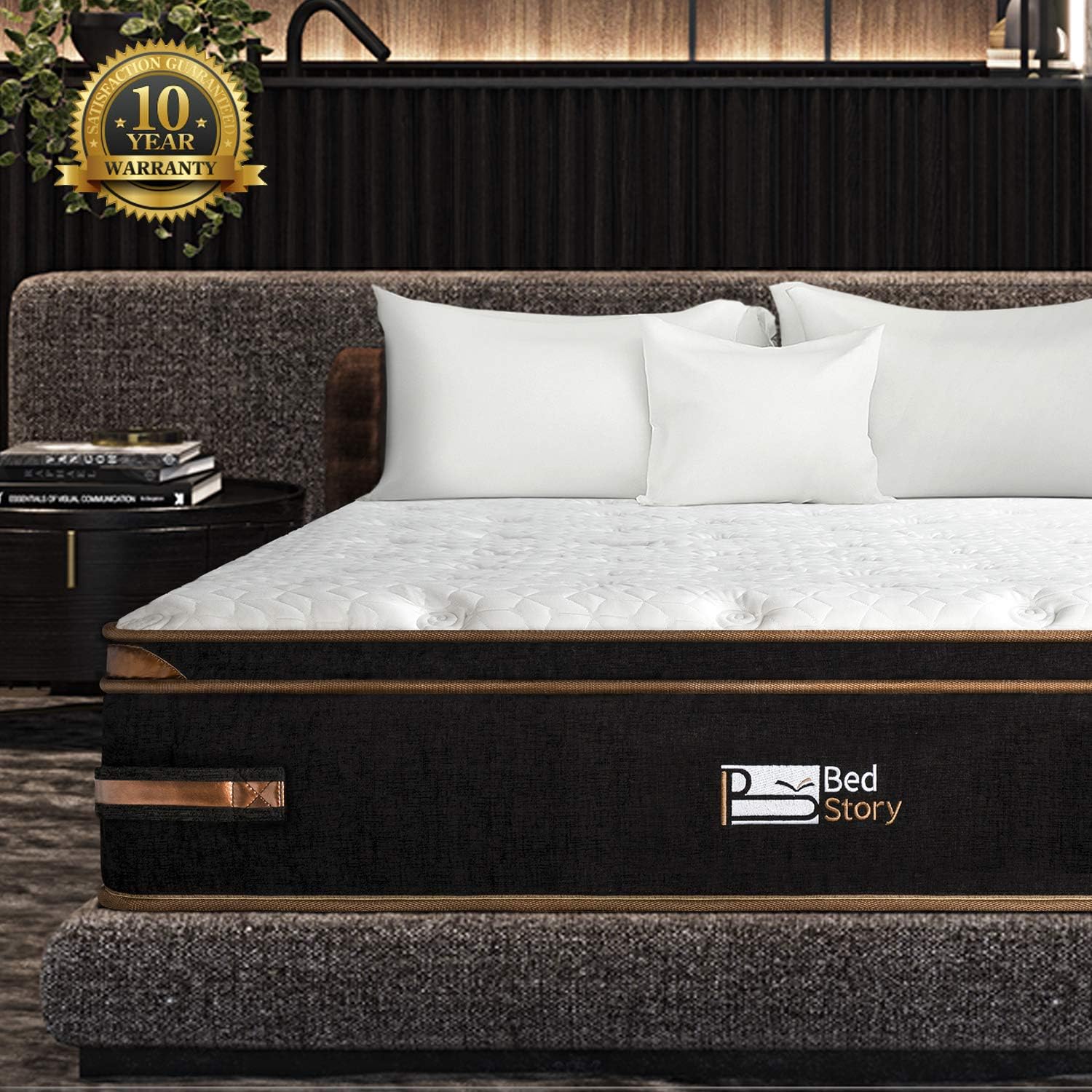 BedStory 12 Inch Queen Mattress, Gel Infused Memory Foam Mattress Queen