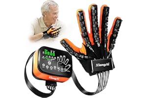 XiangAi Upgraded Hand Rehabilitation Robot Gloves For Hemiplegia, Stroke Rehabilitation Device For Finger Therapy， Rehab Robot Glove For Stroke Hand.(6th Generation)