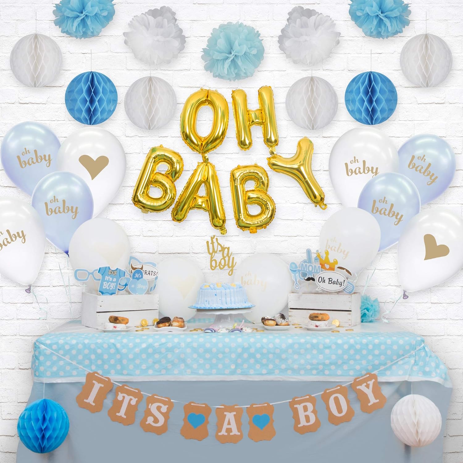 boy baby shower supplies