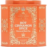 Harney &amp; Sons Hot Cinnamon Spice Black Tea, 30 Sachets in Tin | Black tea with three types of cinnamon, orange peel and cloves. Contains caffeine.