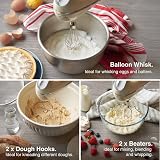 VonShef Hand Mixer Electric Whisk 300W 5 Speeds 2 Beaters 2 Hooks Cream view 7
