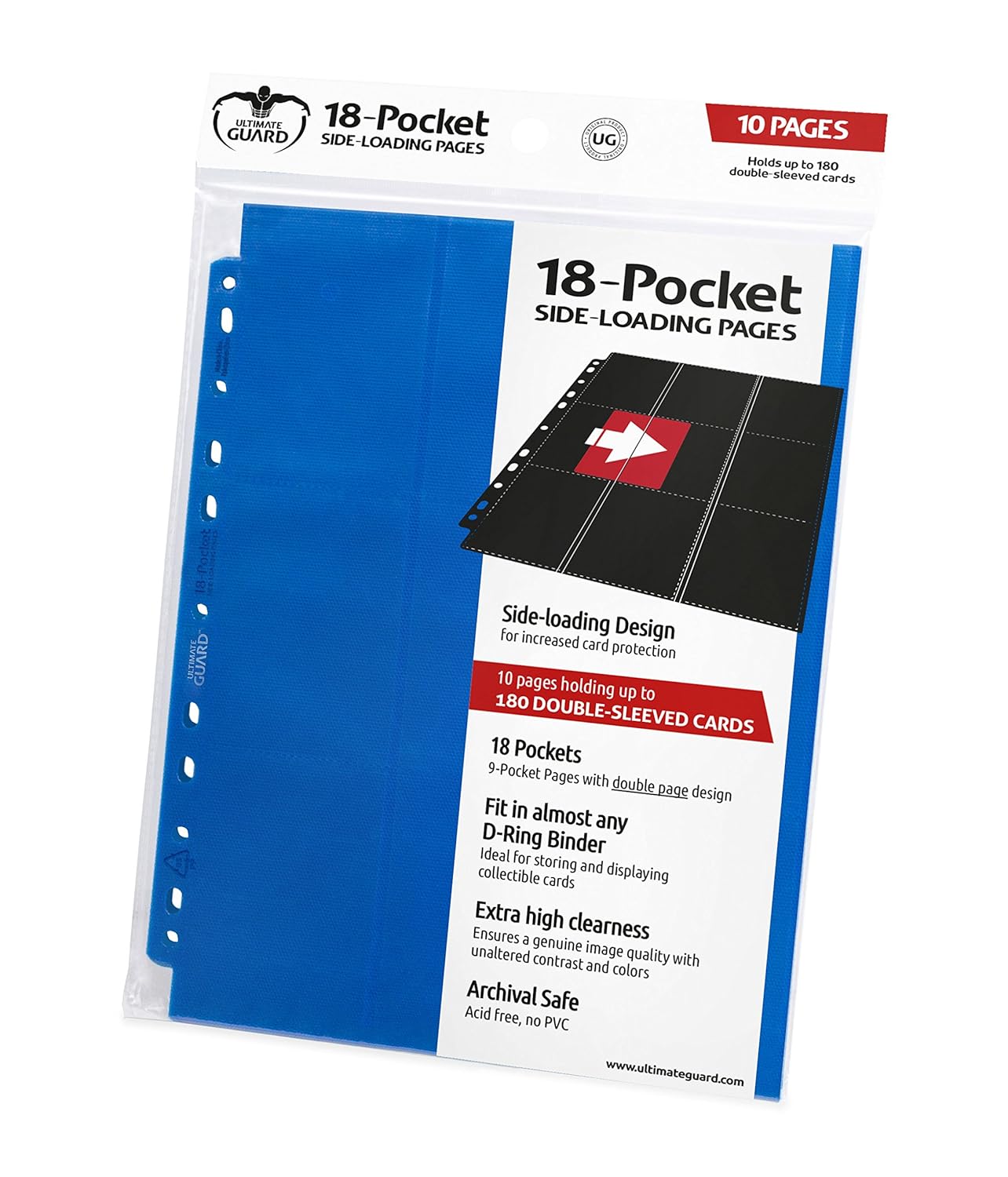 Ultimate Guard 18Pocket Pages SideLoading Blue (10) Card Binders