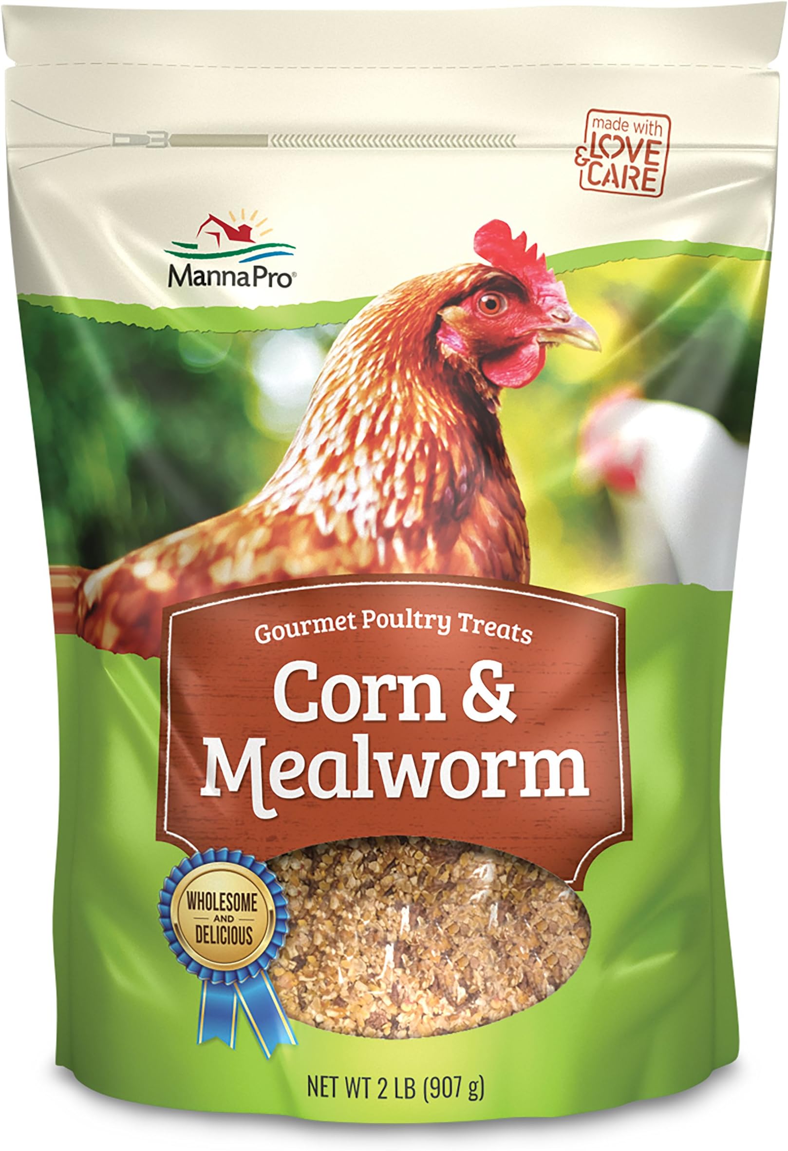Manna Pro Corn & Mealworm Snack Blend Treats, 2 lb