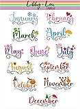 Months of the Year Planner Sticker | Undated