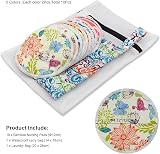 Pinowu Organic Bamboo Nursing Pads 10 Reusable Large 12cm with Wet & Wash Bag view 4