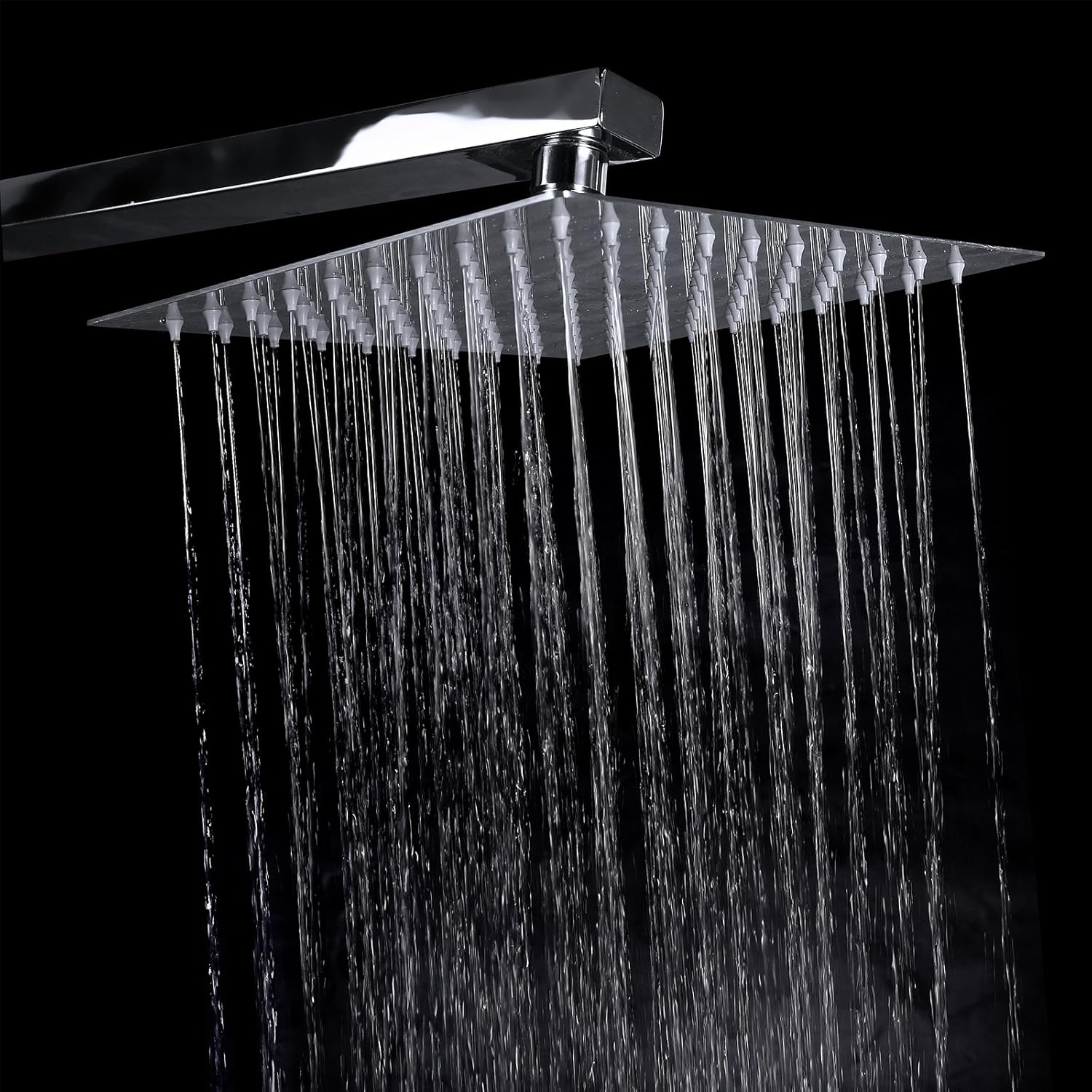 Mecor Rainfall Shower Head, 304 Stainless Steel & Brass Ultra Thin High