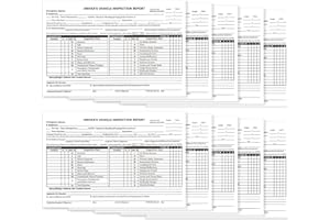 10-Pack Canadian Driver's Daily Vehicle Inspection Annual Report, 2-Ply with Carbonless Book Format, 31 Sets of Forms Each Sa