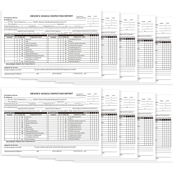 Daily Pre-Trip Inspection Report For Truck Drivers: Daily Truck Driver's Log And Pre-Trip Inspection Log Book, Truck Pre-trip Inspection Forms, 100 Pages, Large Print 8.5 X 11 In: Publishing, Hanox