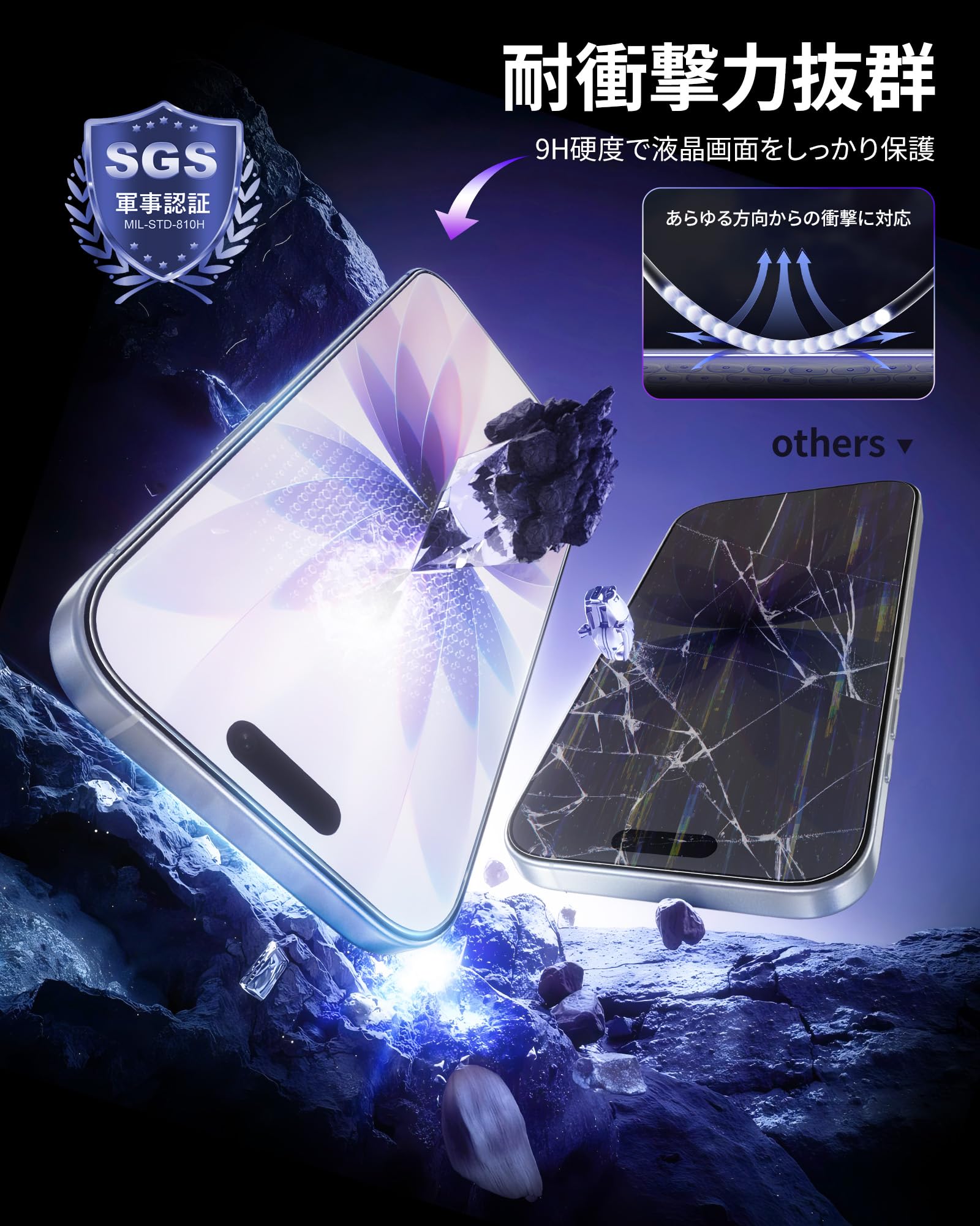 NIMASO Glass Film, Tempered Glass, Set of 1