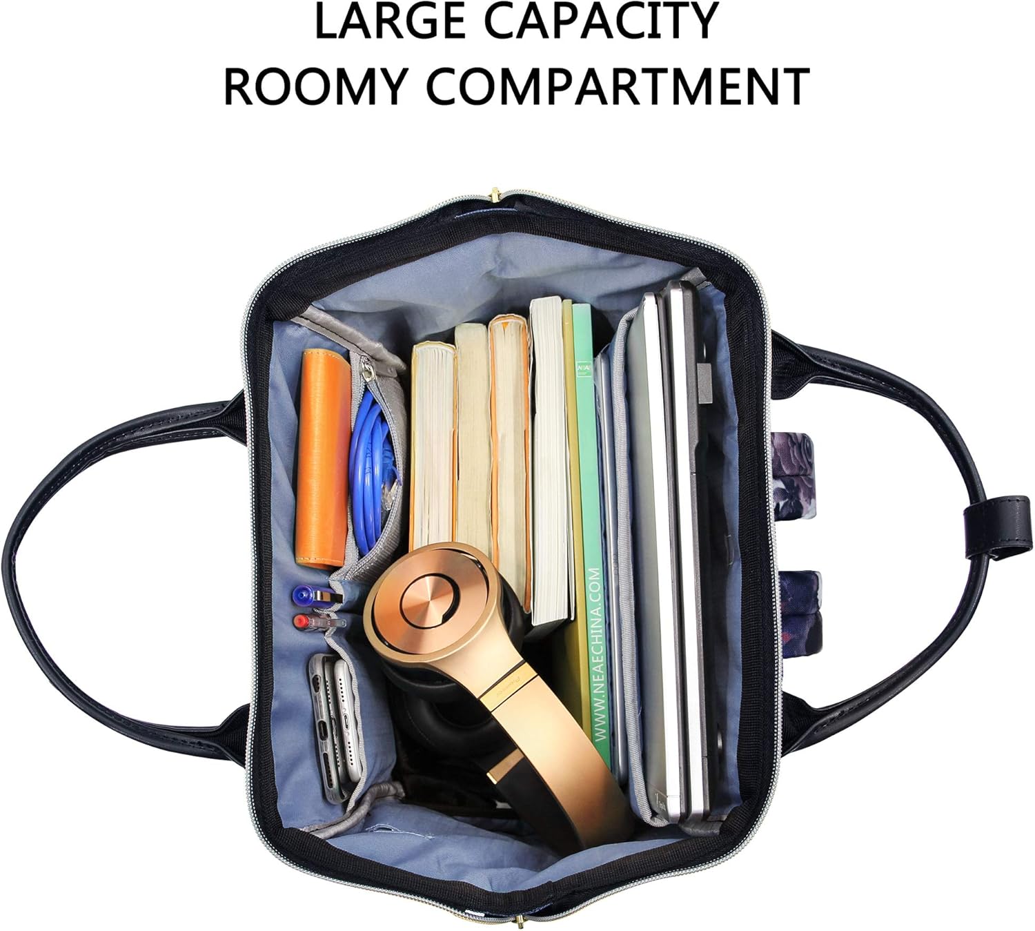 KROSER Laptop Backpack 15.6 Inch Stylish College School Computer Backpack with USB Port Water-Repellent Casual Daypack Doctor Bag Travel Business Work Bag for Women/Girls-Rose Pattern: Computers & Accessories
