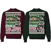 wild custom apparel Why is The Carpet All Wet Todd Margo Matching Couples Ugly Funny Christmas Vacation Sweater Sweatshirt