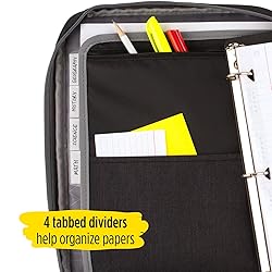 Five Star Zipper Binder, 1 Inch 3-Ring Binder with